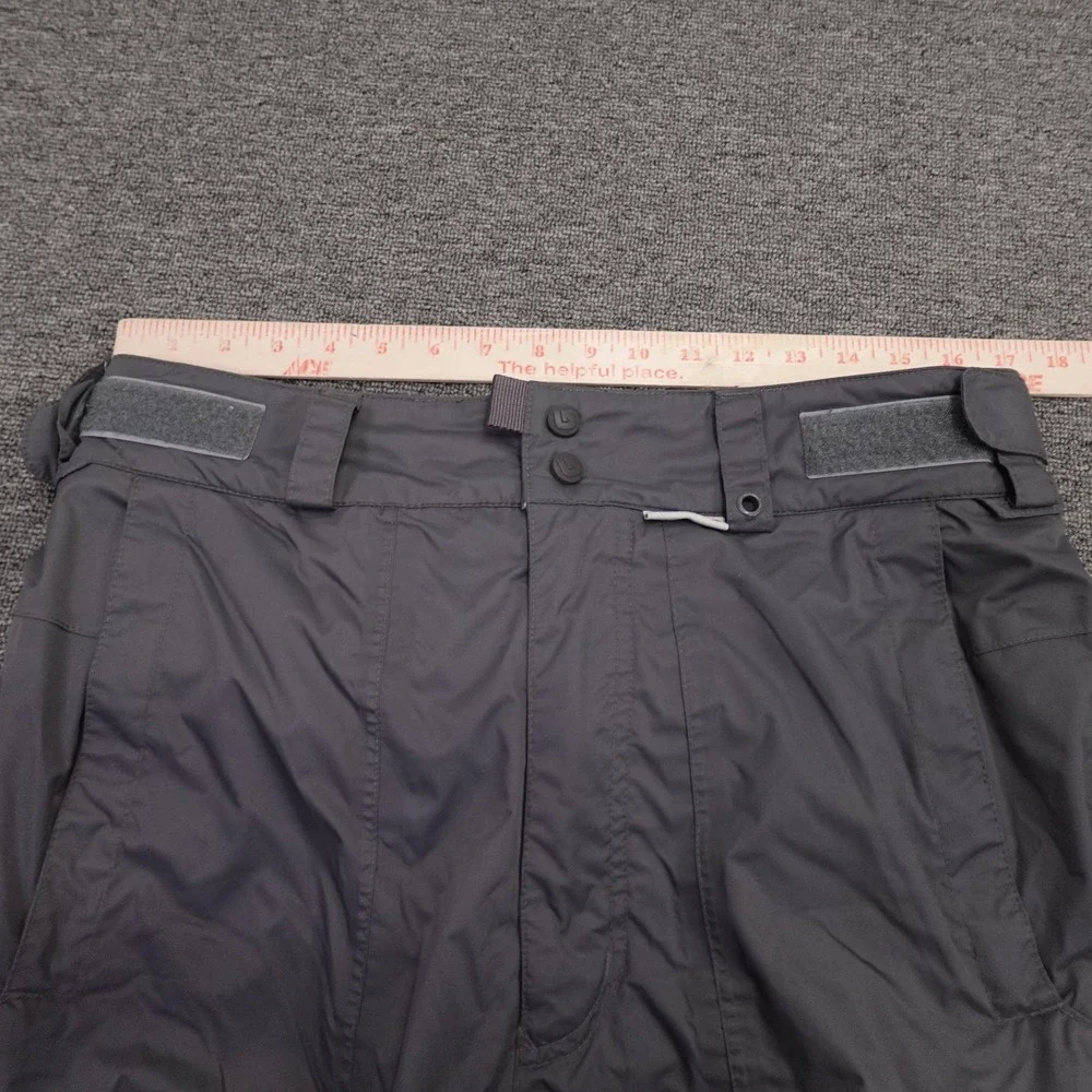 Vintage Burton Snow Pants Mens Medium 34x32 Gray Cargo Waterproof Ski Y2K